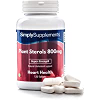 Esteroles Vegetales 800mg - ¡Bote para 4 meses! - Apto para veganos - 120 Comprimidos - SimplySupplements